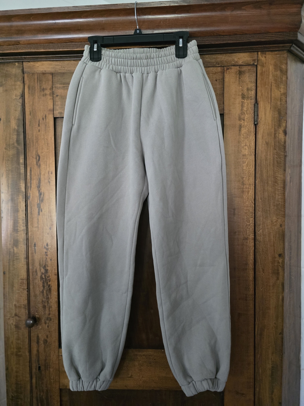 O Comfrt Women's Elastic-Waist Jogger Pants - Light Taupe Medium